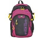 Рюкзак молодежный CFS 19,5", 460×310×140 мм, черно-розовый