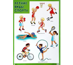 Плакат «Летние виды спорта», 500×690 мм
