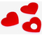 Сердечки декоративные Sima-Land, 4,5*4 см, 10 шт., на клеевой основе, красные