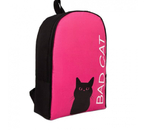 Рюкзак текстильный с термопринтом, 38×26×13 см, Bad Cat, фуксия