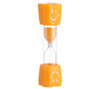Песочные часы сувенирные Sima-Land, 9×2,3 см, «Смайл», оранжевые, (таймер на 3 минуты)