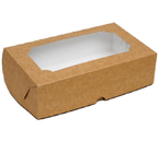 Коробка картонная кондитерская складная с окном, 25×15×7 см, под зефир
