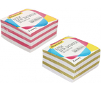 Блок бумаги для заметок «Куб» Silwerhof Economy, 90×90×45 мм, непроклеенный, 2 цвета, ассорти