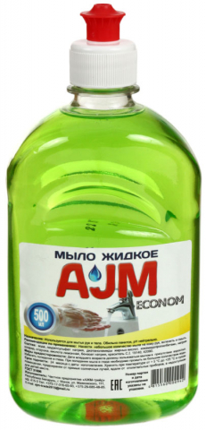 Мыло жидкое AJM 500 мл, Econom, с пуш-пулом