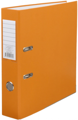Папка-регистратор «Эко» с односторонним ПВХ-покрытием корешок 70 мм, оранжевый