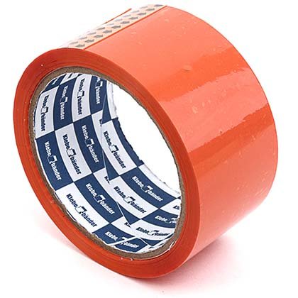 Клейкая лента упаковочная цветная Klebebander 48 мм×57 м, толщина ленты 40 мкм, оранжевая