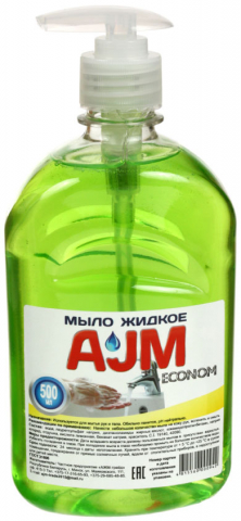 Мыло жидкое AJM 500 мл, Econom, с дозатором