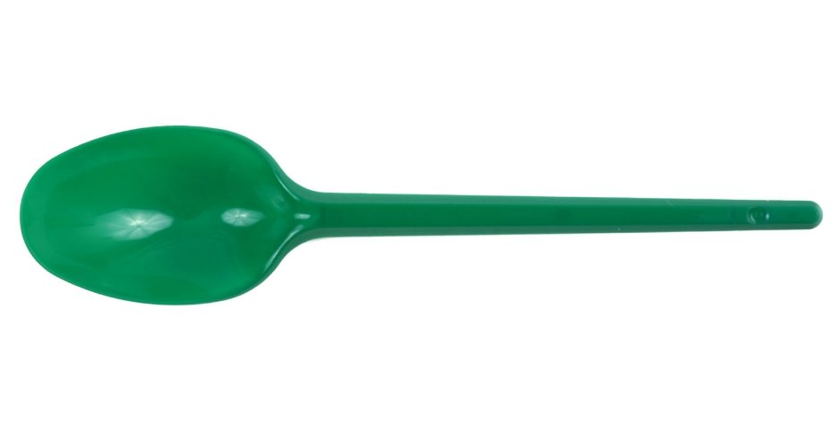 Ложка одноразовая столовая длина 165 мм, зеленая