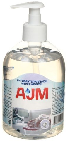 Мыло жидкое AJM 500 мл, «Антибактериальное», с дозатором