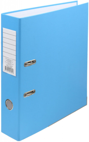 Папка-регистратор «Эко» с односторонним ПВХ-покрытием корешок 70 мм, светло-голубой