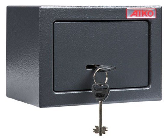 Мебельный сейф Aiko серии Т с ключевым замком T-140-KL: 2,5 л
